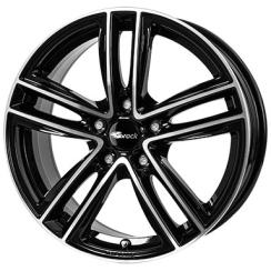 Alu kola RC-DESIGN RC27 černé-leštěné čelo 6,5x16" 5x105 ET39 56,6