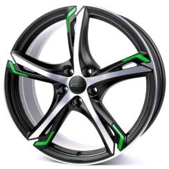 Alu kola RONAL R62 green - leštěné čelo 7,5x17" 5x108 ET55 63,3