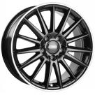 Alu kola CMS C23 black polish rim - černá - leštěný límec 6x15
