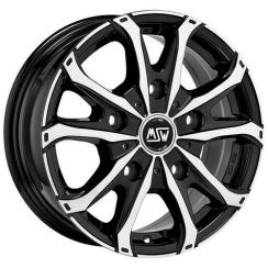 Alu kola MSW 48 van gloss black full polished 6,5x16" 6x130 ET62 84,1