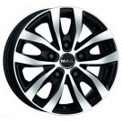 Alu kola MAK load 5 ice black - černé, leštěné čelo 7x17