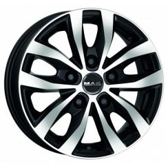 Alu kola MAK load 5 ice black - černé, leštěné čelo 7x17" 5x120 ET55 65,1