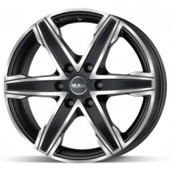 Alu kola MAK king 6 ice black černý leštěný 6,5x16" 6x130 ET62 84,1