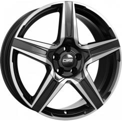 Alu kola CMS C34 černé - leštěné čelo 7x17" 5x120 ET55 65,1
